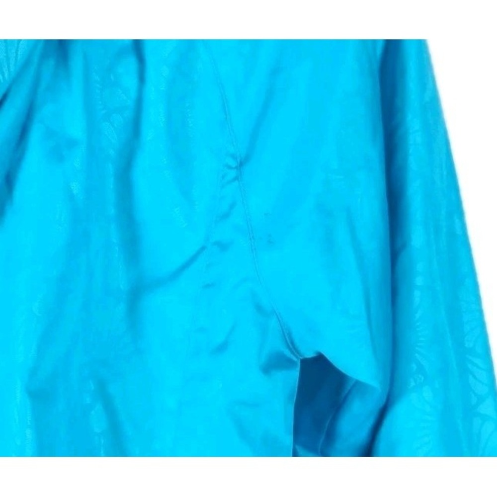 Everlast Womens Turquoise Blue Floral Tonal Windbreaker Jacket Hooded Small - Picture 7 of 9